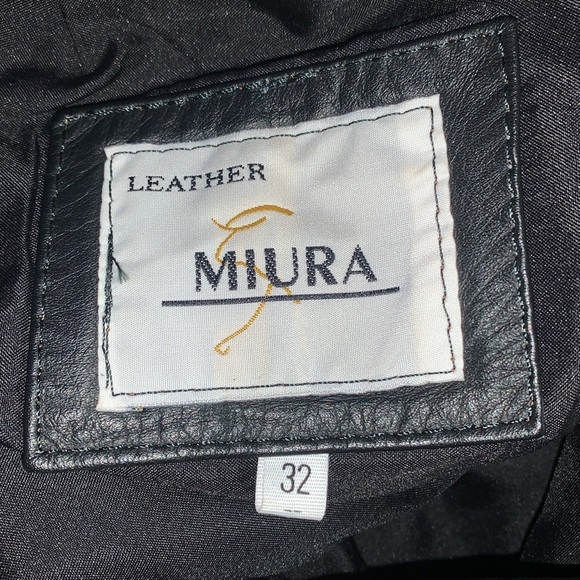 Vintage MIURA sheepskin‎ leather skirt size 32 - Picture 3 of 5